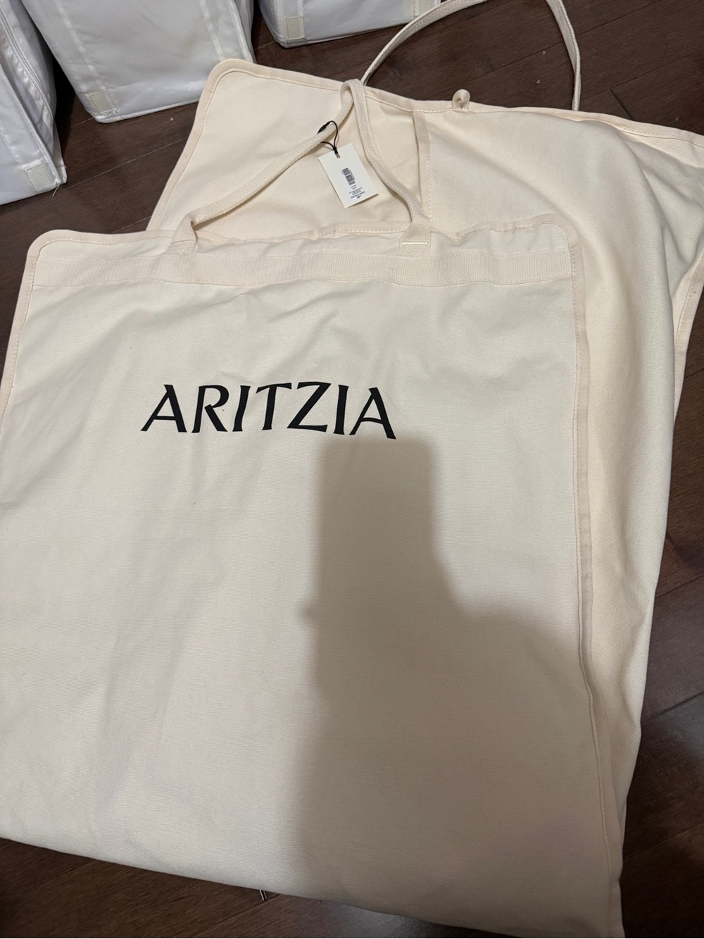 Aritzia coat garment bag Cream Classic Cotton